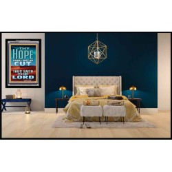 YOUR HOPE SHALL NOT BE CUT OFF   Inspirational Wall Art Wooden Frame   (GWASCEND9231)   "25x33"