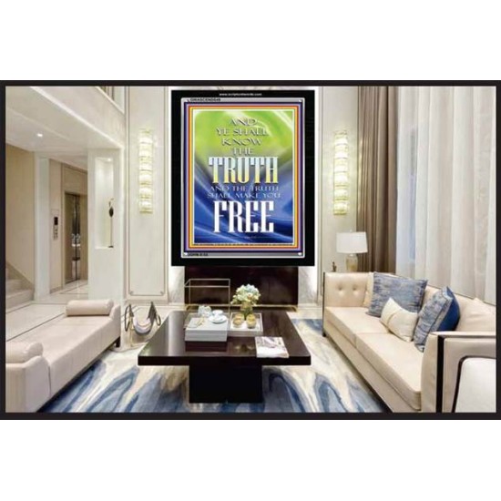 THE TRUTH SHALL MAKE YOU FREE   Scriptural Wall Art   (GWASCEND049)   