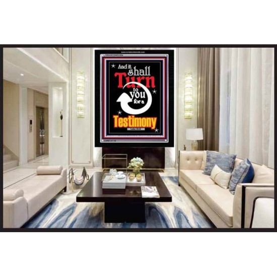 TURN TO YOU FOR A TESTIMONY   Framed Lobby Wall Decoration   (GWASCEND3354)   