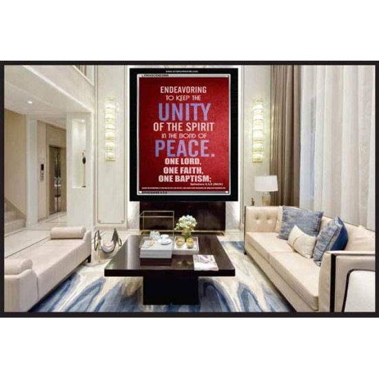 UNITY OF THE SPIRIT   Acrylic Glass Frame Scripture Art   (GWASCEND3995)   