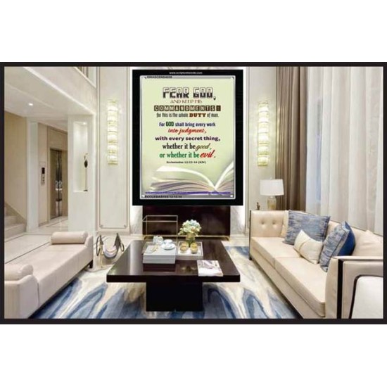 WHOLE DUTY OF MAN   Acrylic Glass Framed Bible Verse   (GWASCEND4038)   