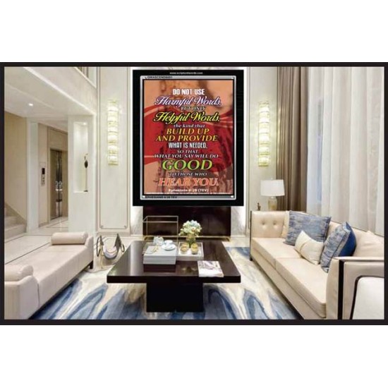 WATCH YOUR WORDS   Bible Scriptures on Love Acrylic Glass Frame   (GWASCEND6651)   