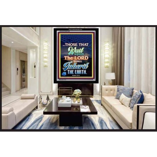 WAIT UPON THE LORD   Bible Verses Frame for Home   (GWASCEND7425)   