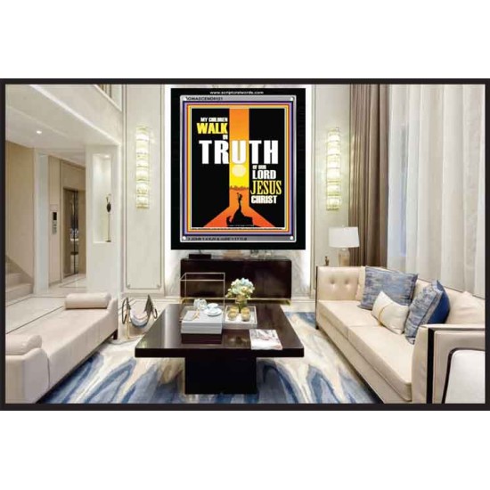 WALK IN THE TRUTH   Large Framed Scripture Wall Art   (GWASCEND9121)   