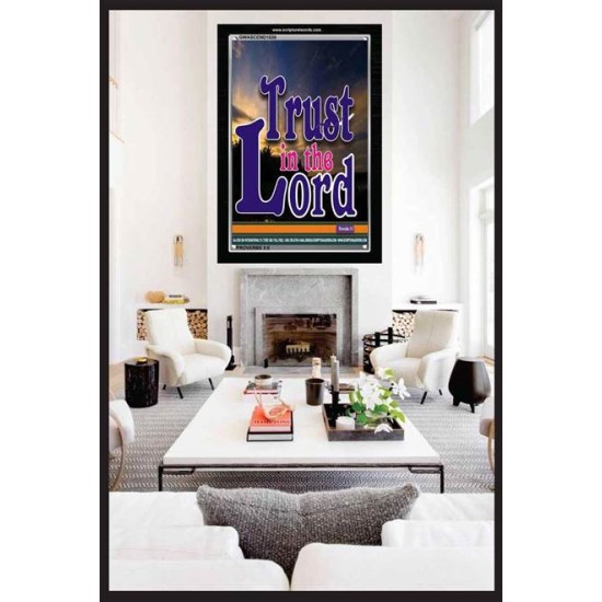 TRUST IN THE LORD   Christian Artwork Acrylic Glass Frame   (GWASCEND1030)   