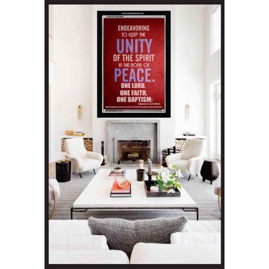 UNITY OF THE SPIRIT   Acrylic Glass Frame Scripture Art   (GWASCEND3995)   