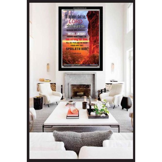 WHO IS LIKE UNTO THEE   Biblical Art Acrylic Glass Frame   (GWASCEND4500)   