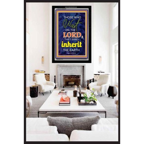 WAIT ON THE LORD   contemporary Christian Art Frame   (GWASCEND6519)   