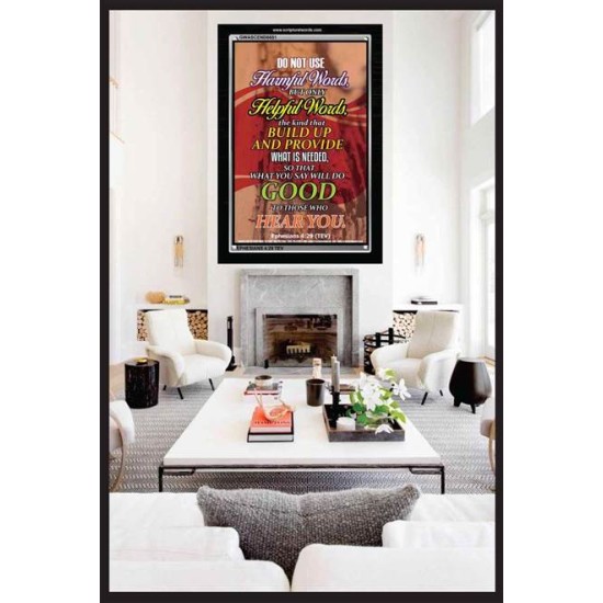 WATCH YOUR WORDS   Bible Scriptures on Love Acrylic Glass Frame   (GWASCEND6651)   