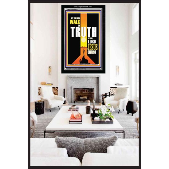 WALK IN THE TRUTH   Large Framed Scripture Wall Art   (GWASCEND9121)   