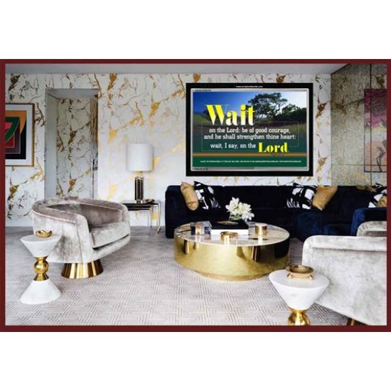 WAIT ON THE LORD   Contemporary Wall Decor   (GWASCEND270)   