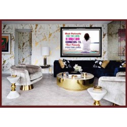 WAIT PATIENTLY FOR THE LORD   Large Framed Scripture Wall Art   (GWASCEND4325)   