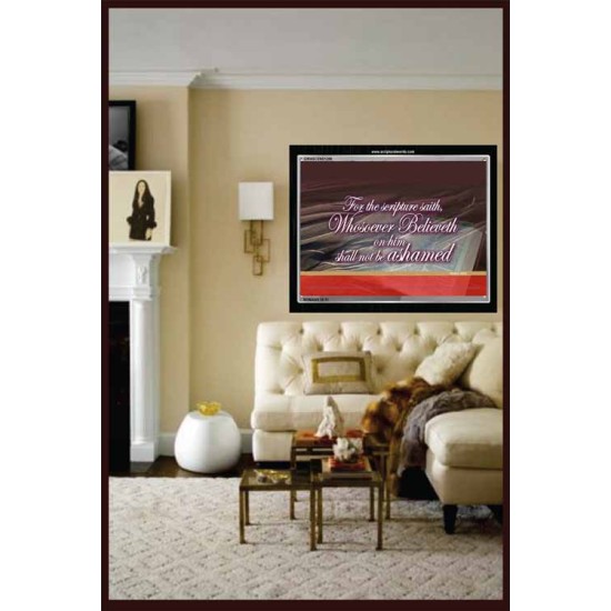 WHOSOEVER BELIEVETH   Custom Framed Scriptural ArtWork   (GWASCEND1296)   