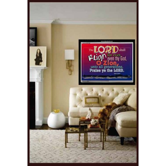 THE LORD SHALL REIGN   Bible Verse Wall Art   (GWASCEND1955)   