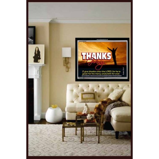 THANKSGIVING   Framed Guest Room Wall Decoration   (GWASCEND3227)   
