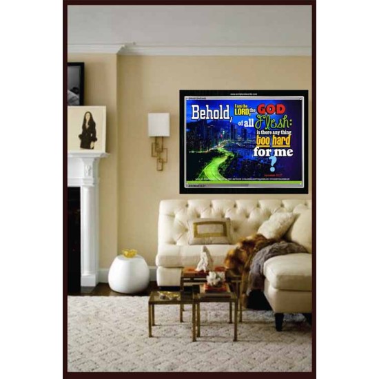 THE GOD OF ALL FLESH   Large Frame Scripture Wall Art   (GWASCEND3455)   