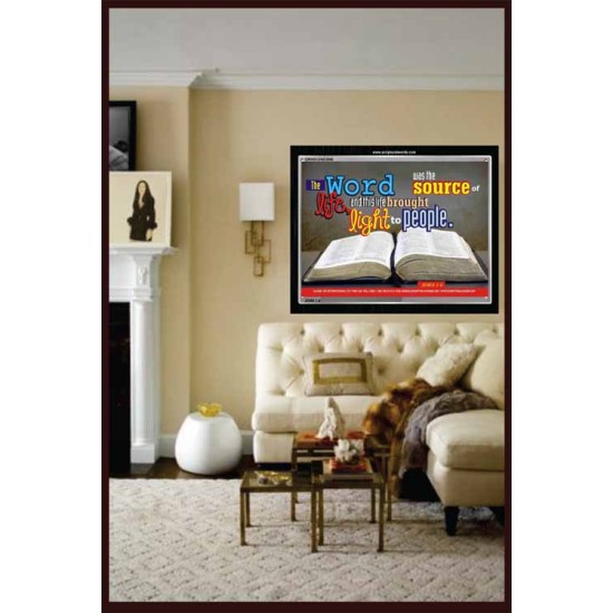 THE WORD   Bible Verses Frame for Home Online   (GWASCEND3586)   