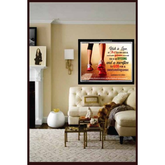 WALK IN LOVE   Christian Paintings Acrylic Glass Frame   (GWASCEND4034)   