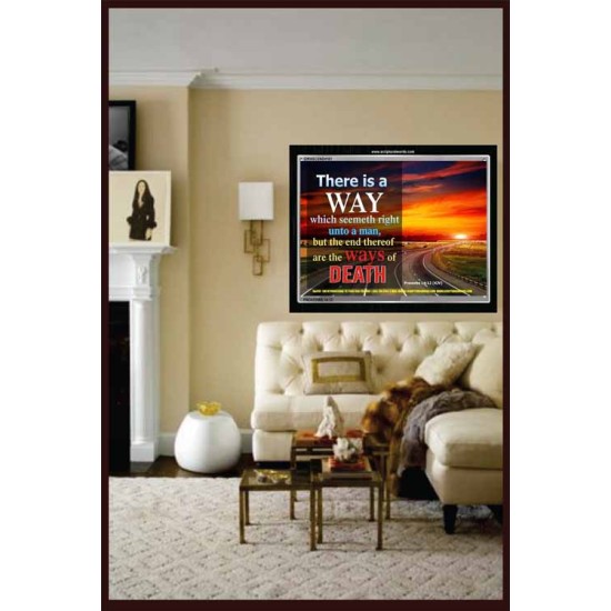 THE WAYS OF DEATH   Large Frame Scripture Wall Art   (GWASCEND4101)   