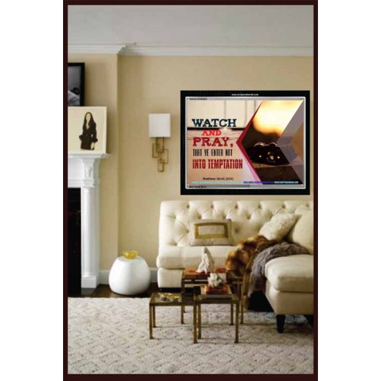 WATCH AND PRAY   Scripture Art Prints Framed   (GWASCEND4803)   