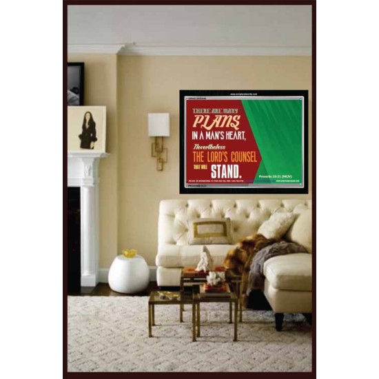 THE LORDS COUNSEL   Bible Verses Wall Art Acrylic Glass Frame   (GWASCEND5446)   