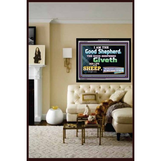 THE GOOD SHEPHERD   Framed Children Room Wall Decoration   (GWASCEND6756)   