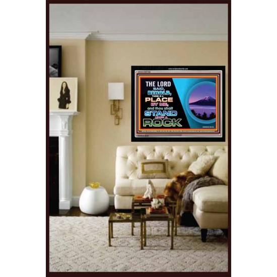 STAND UPON A ROCK   Bible Verse Frame for Home Online   (GWASCEND7480)   