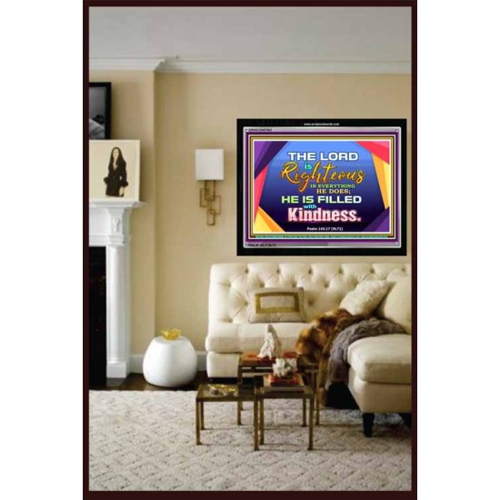 THE LORD IS RIGHTEOUS   Bible Verses Wall Art Acrylic Glass Frame   (GWASCEND7903)   