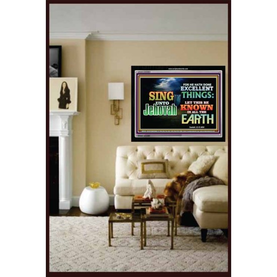 SING UNTO JEHOVAH   Acrylic Glass framed scripture art   (GWASCEND8901)   