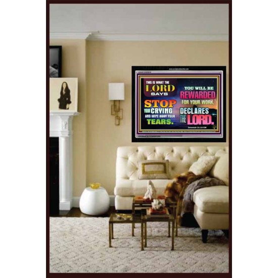 WIPE AWAY YOUR TEARS   Framed Sitting Room Wall Decoration   (GWASCEND8918)   