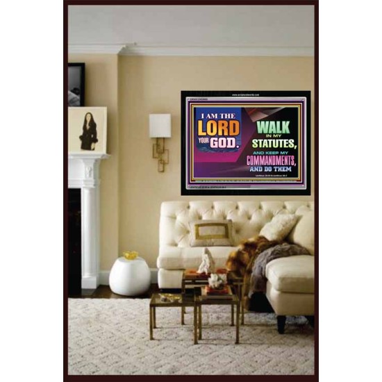 WALK IN MY STATUTES   Framed Sitting Room Wall Decoration   (GWASCEND9000)   