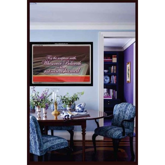 WHOSOEVER BELIEVETH   Custom Framed Scriptural ArtWork   (GWASCEND1296)   