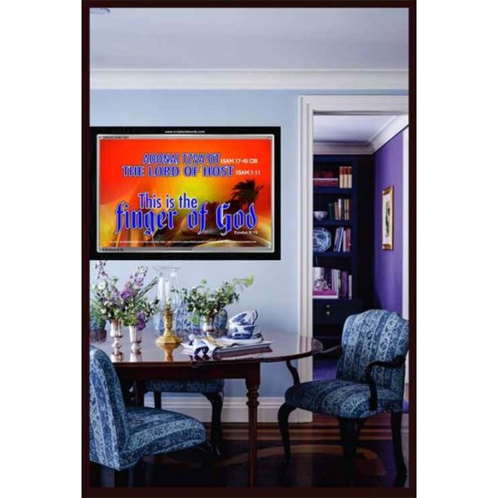 THIS IS THE FINGER OF GOD   Large Framed Scripture Wall Art   (GWASCEND1527)   