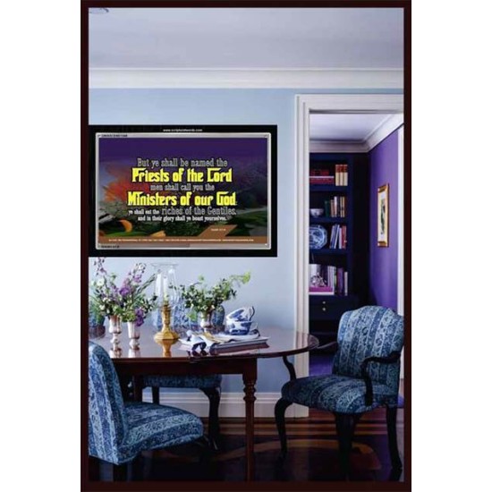 YE SHALL BE NAMED THE PRIESTS THE LORD   Bible Verses Framed Art Prints   (GWASCEND1546)   