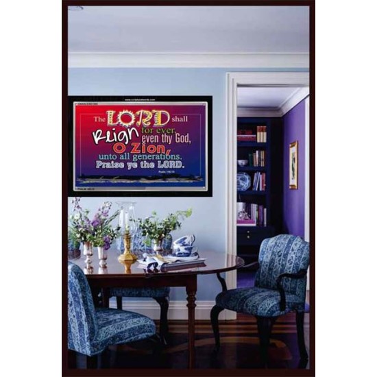 THE LORD SHALL REIGN   Bible Verse Wall Art   (GWASCEND1955)   