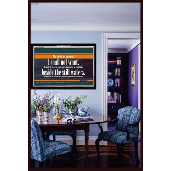 THE LORD IS MY SHEPHERD   Framed Office Wall Decoration   (GWASCEND293)   
