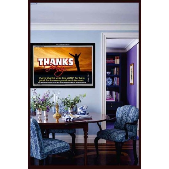 THANKSGIVING   Framed Guest Room Wall Decoration   (GWASCEND3227)   