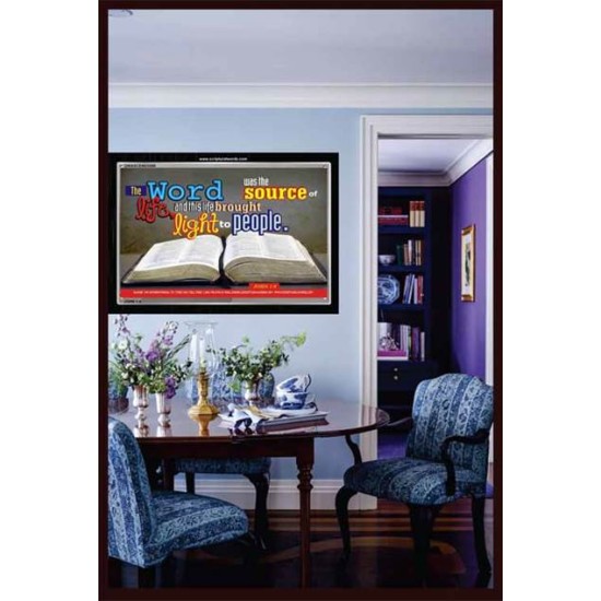 THE WORD   Bible Verses Frame for Home Online   (GWASCEND3586)   