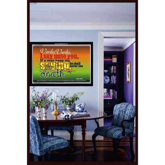 VERILY VERILY   Scripture Art Prints Framed   (GWASCEND3838)   