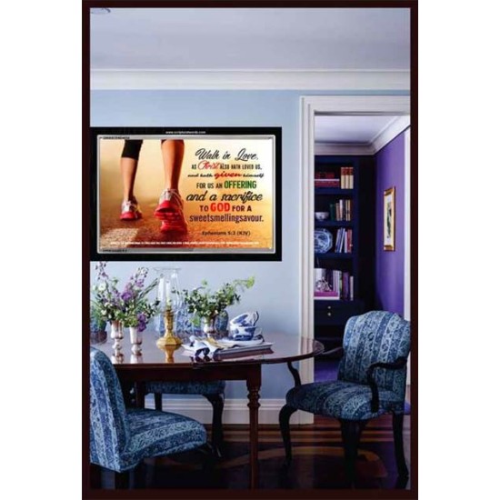 WALK IN LOVE   Christian Paintings Acrylic Glass Frame   (GWASCEND4034)   