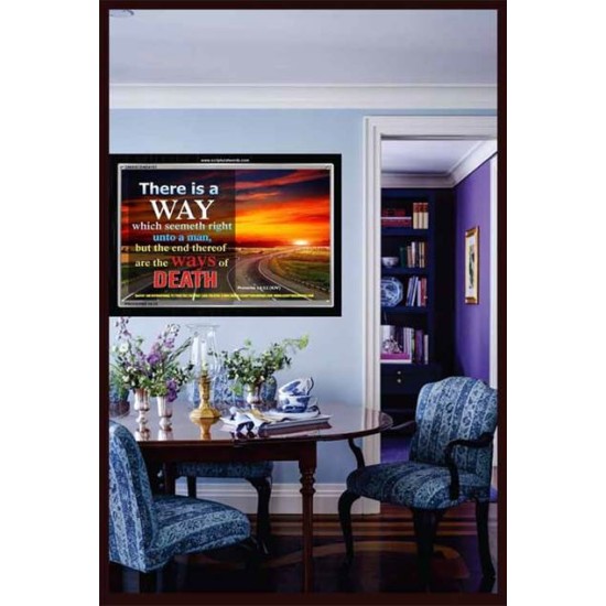 THE WAYS OF DEATH   Large Frame Scripture Wall Art   (GWASCEND4101)   