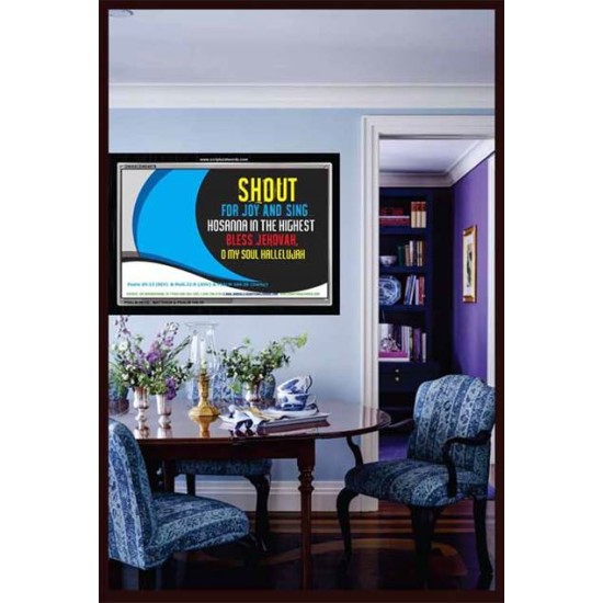 SHOUT FOR JOY   Bible Verses Poster   (GWASCEND4876)   