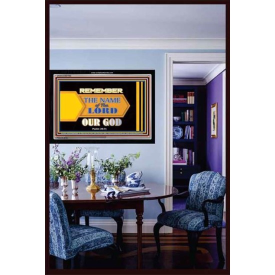 THE NAME OF THE LORD   Large Frame Scripture Wall Art   (GWASCEND7594)   