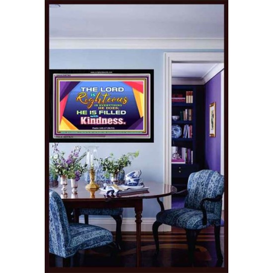 THE LORD IS RIGHTEOUS   Bible Verses Wall Art Acrylic Glass Frame   (GWASCEND7903)   