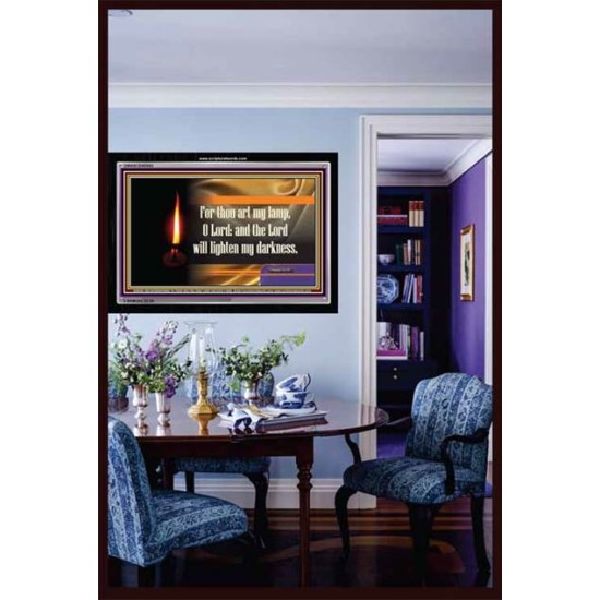 THE LORD WILL LIGHTEN MY DARKNESS   Frame Scriptural Wall Art   (GWASCEND883)   