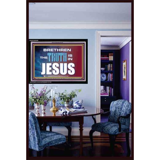 THE TRUTH IS IN JESUS   Framed Bible Verse Art   (GWASCEND9292B)   