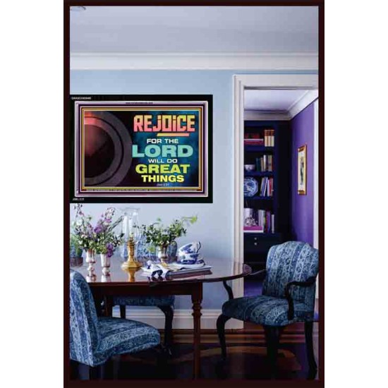 THE LORD WILL DO GREAT THINGS   Framed Religious Wall Art Acrylic Glass   (GWASCEND9495)   