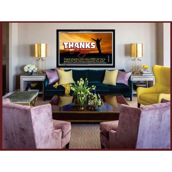 THANKSGIVING   Framed Guest Room Wall Decoration   (GWASCEND3227)   