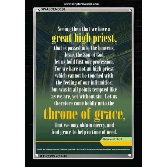 APPROACH THE THRONE OF GRACE   Encouraging Bible Verses Frame   (GWASCEND080)   