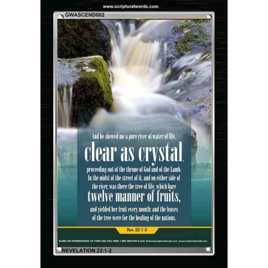 WATER OF LIFE   Christian Quotes Framed   (GWASCEND082)   